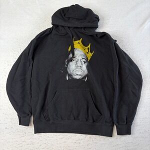 The Notorious B.I.G. Hoodie Mens Large Black Biggie Smalls Crown Graphic